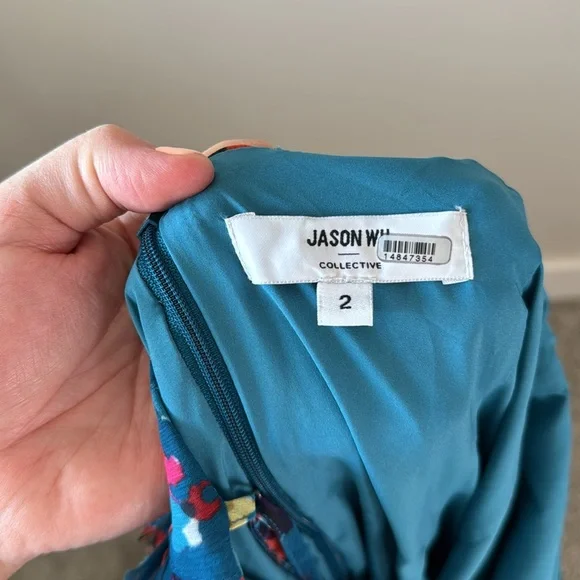 JASON WU COLLECTIVE Women's Blue Leopard Midi Dress Size 2 - Picture 8 of 12